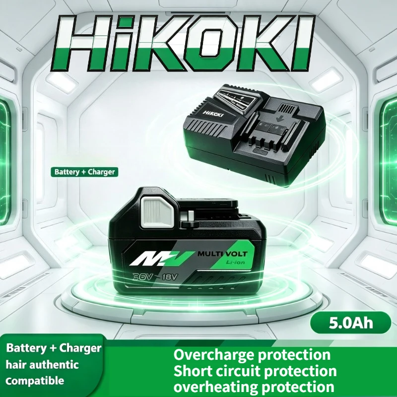 Original HiKOKI 18V 5Ah Rechargeable Battery,using 18650 Cells,high Energy Battery,Fit BSL36A18 BSL36B18,For Hitachi Power Tools