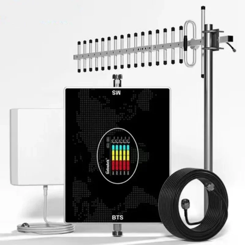 five-band B20 800/900/1800/2100/2600 MHz for Europe high gain 70 dbi  2G 3G 4G mobile signal Repeater