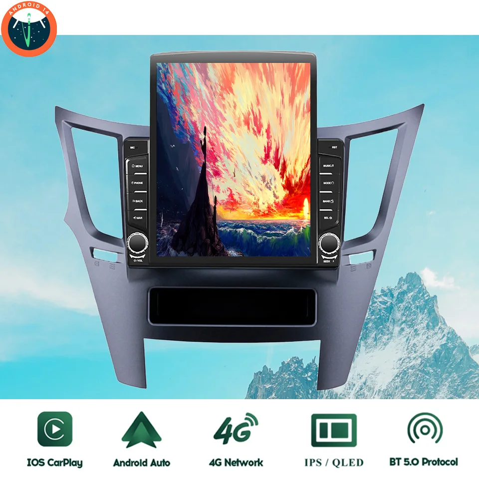 8G Ram Android 14.0 Car DVD Multimedia HU For Subaru Legacy Outback 2009 2010 2012 2014 Car Radio Stereo Video GPS Navigation