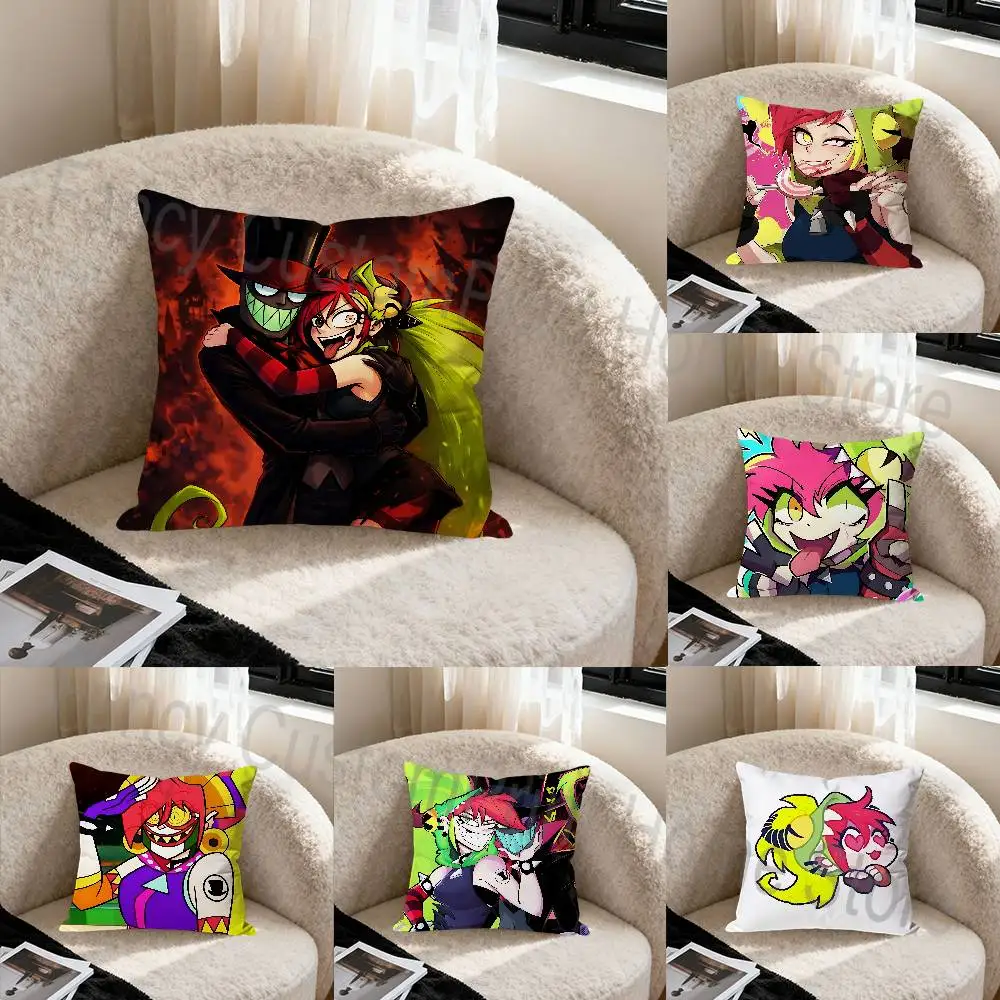 D-Demencia V-Villainous Black Hat Celebrity Merchandise All-Match Printed Pillow Case Sofa Car Office Room Decoration Protector