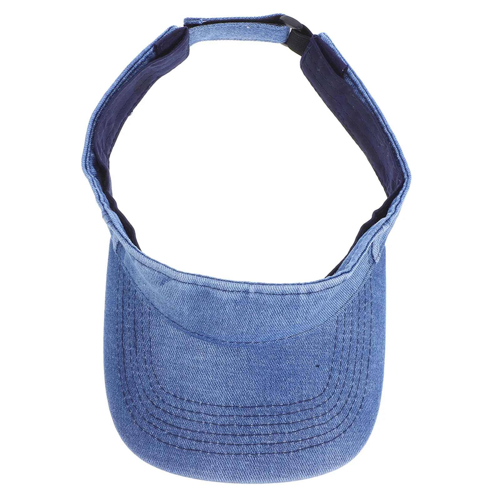 Topi Visor Denim yang Dapat Disesuaikan, Bernapas, dan Melindungi dari Sinar Matahari untuk Lari, Mendaki, Tenis, Olahraga Luar Ruangan, Unisex, Pria