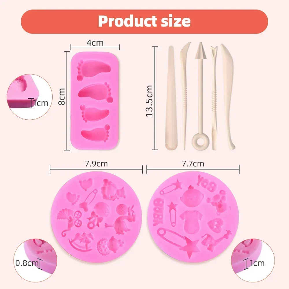 Baby, Car, Bear, Silicone Fondant Chocolate Molds DIY Cake Resin Mold For Baking Pastry Cup Cake Decorating Kitchen Tools