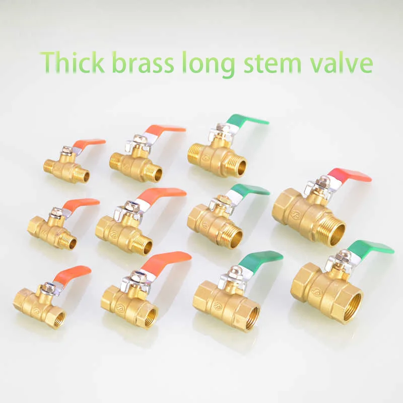 

Pneumatic 3/4" 1/4'' 3/8'' 1/2' BSP Female/Male Thread Mini Ball Valve Brass Connector Joint Copper Pipe Fitting Coupler Adapter