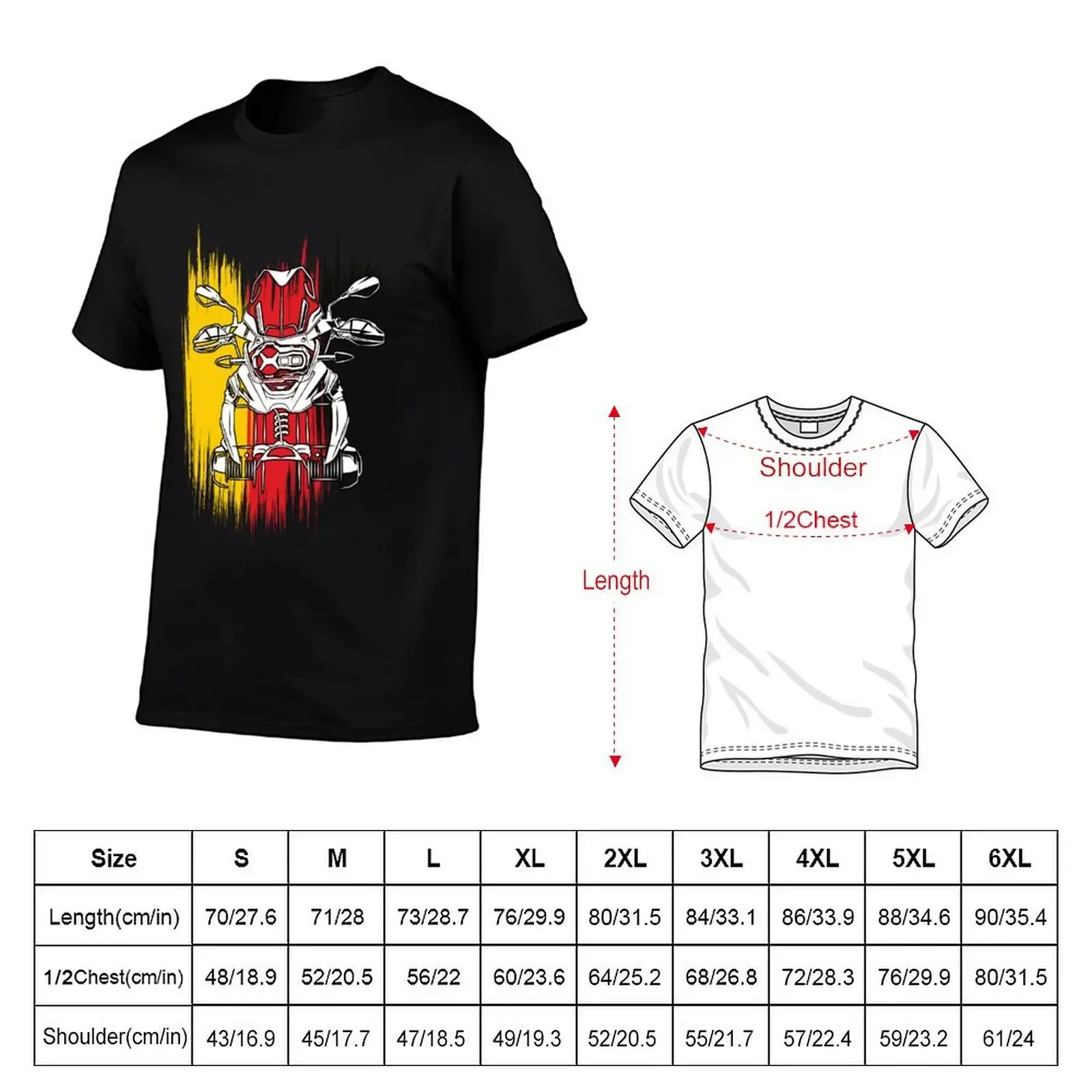 Adventure Motorbike 1250 GS Motorcycle Adventure Rider German Flag 1200 T-Shirt hippie clothes anime mens t shirt