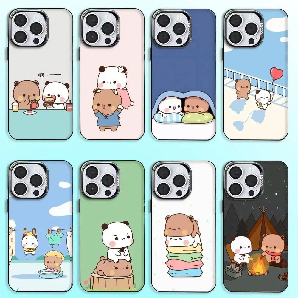 

Cartoon B-BUBU Cute D-DUDU Phone Case For iPhone17,16,15,14,13,12,11 Plus,Pro Max Black Candy Matte Shockproof Cover