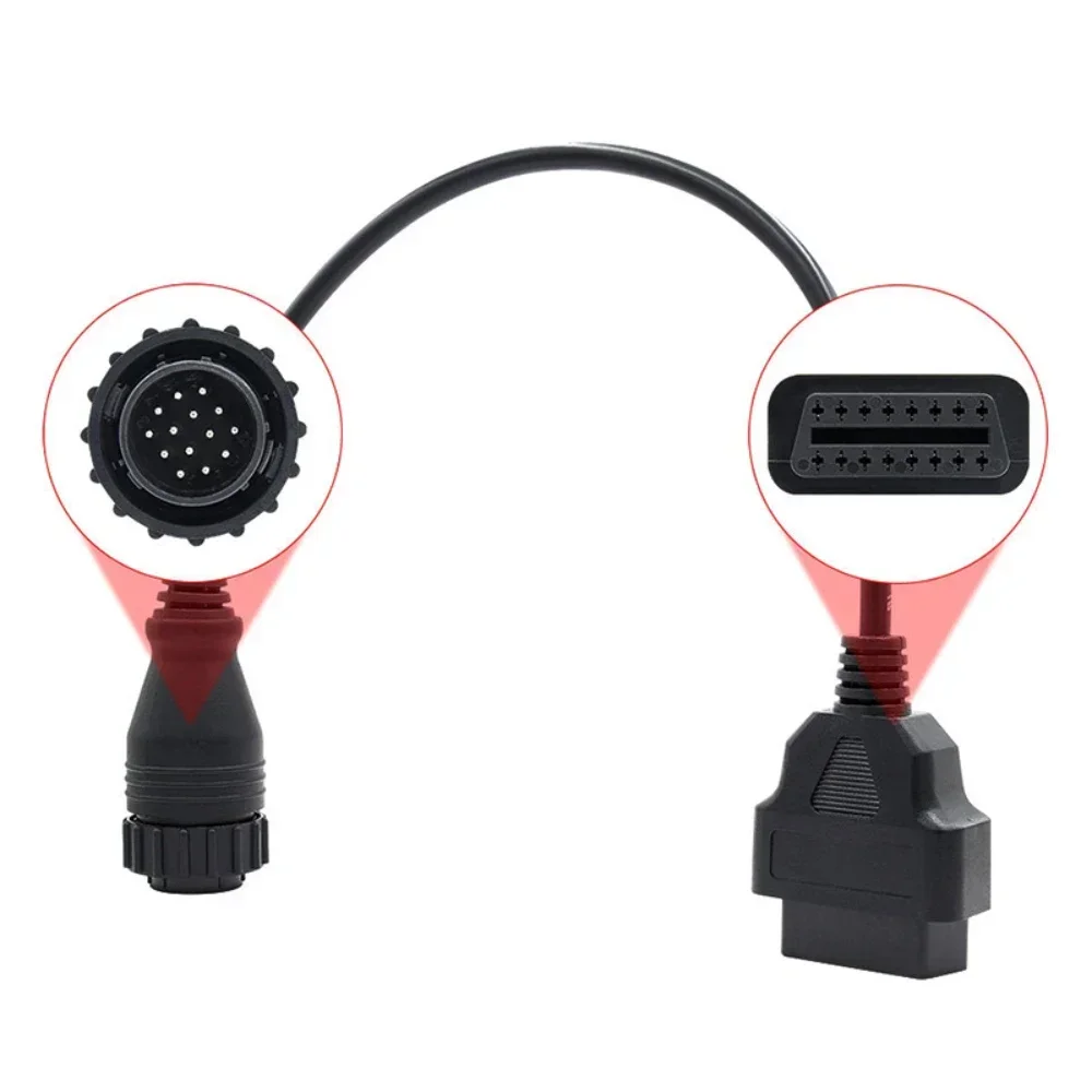 Adapter Cable OBD2 Scanner Circular Socket Suitable for Mercedes/Benz 14Pin To 16Pin Automatic Diagnostic Tool Connector