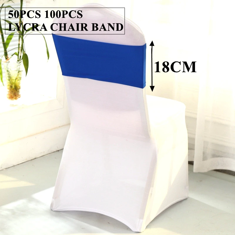 18x35cm Spandex Lycra Chair Sash Stretch Bow Band for Wedding Party Banquet Hotel Dinner - Luxury Romance Decorative Accessory