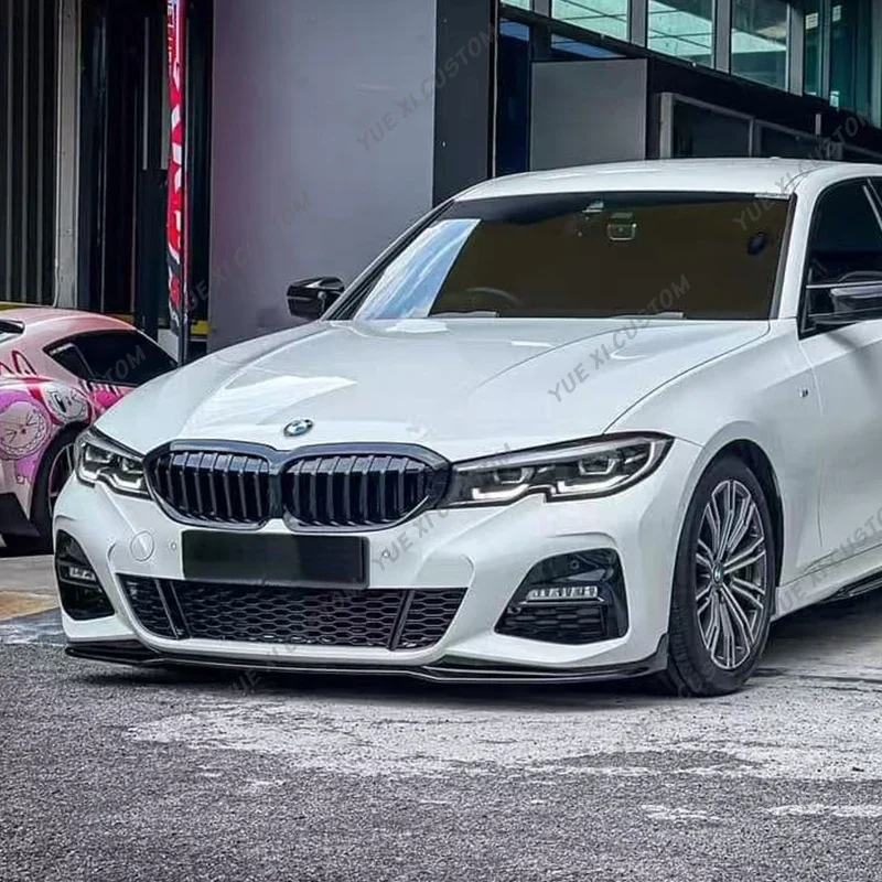 BMW G20 G21 3 시리즈 프리 페이스리프트 2019-2022 BMW M340i 318i 320i M-스포츠카 프론트 범퍼 립 캡 스포일러 프론트 가드 커버 썸네일 4