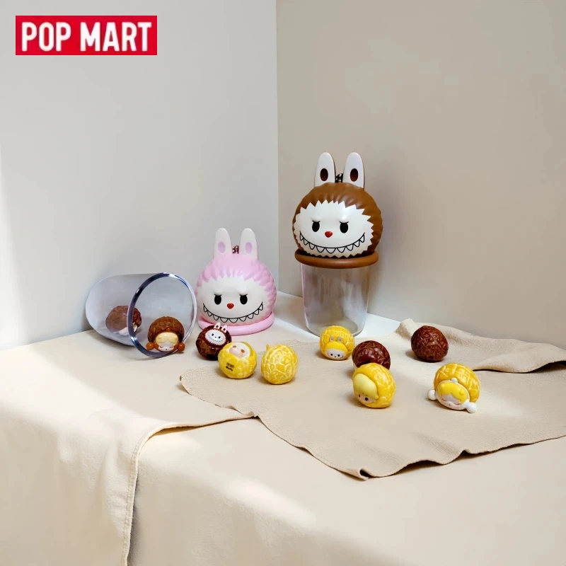 

POP LAND Limited Edition Popcorn Beans Hanging Card Toy Pendants Pink Brown Collectible Figure for Enthusiasts