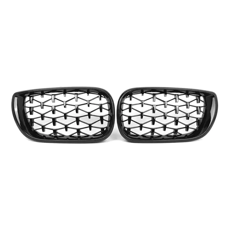

Car Diamond Gloss Black Front Grill Kidney Grille For BMW E46 4-Door Sedan 2002-2005
