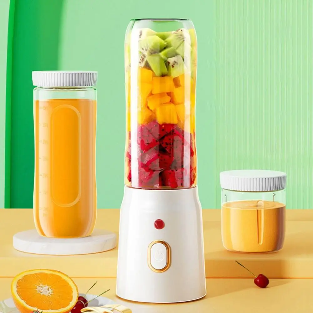 

USB Rechargeable Juicer Cup Electric Mini Smoothie Blender High Powerful Transparent Cup Body Juicer Machine Crushed Ice