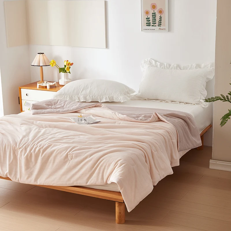 

Waffle foam soybean summer thin quilt student dormitory summer cool quilt machine washable air conditioner quilt