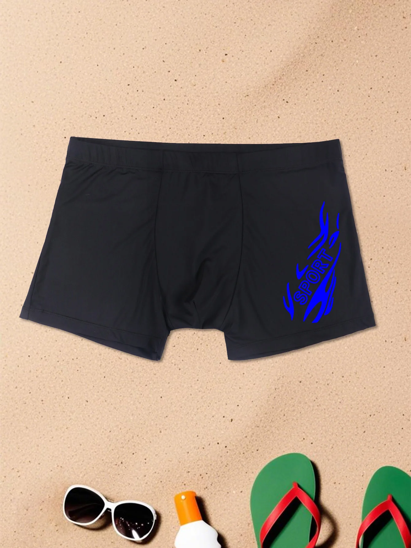 Fashionable Pool Party Swimming Trunks Men's Slim Fit Swim Shorts Gym Beach Essentials Quick Dry Stretchy Fabric image 3