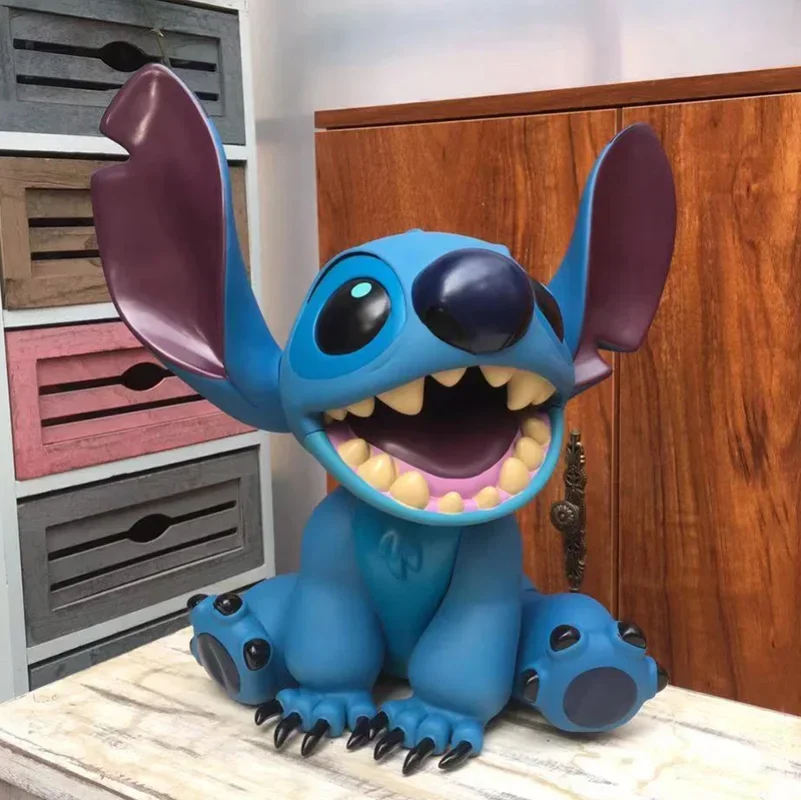 Large size 46cm Disney characters Lilo & Stitch Action figure PVC Statue Piggy bank collection model Home decoration kids gift