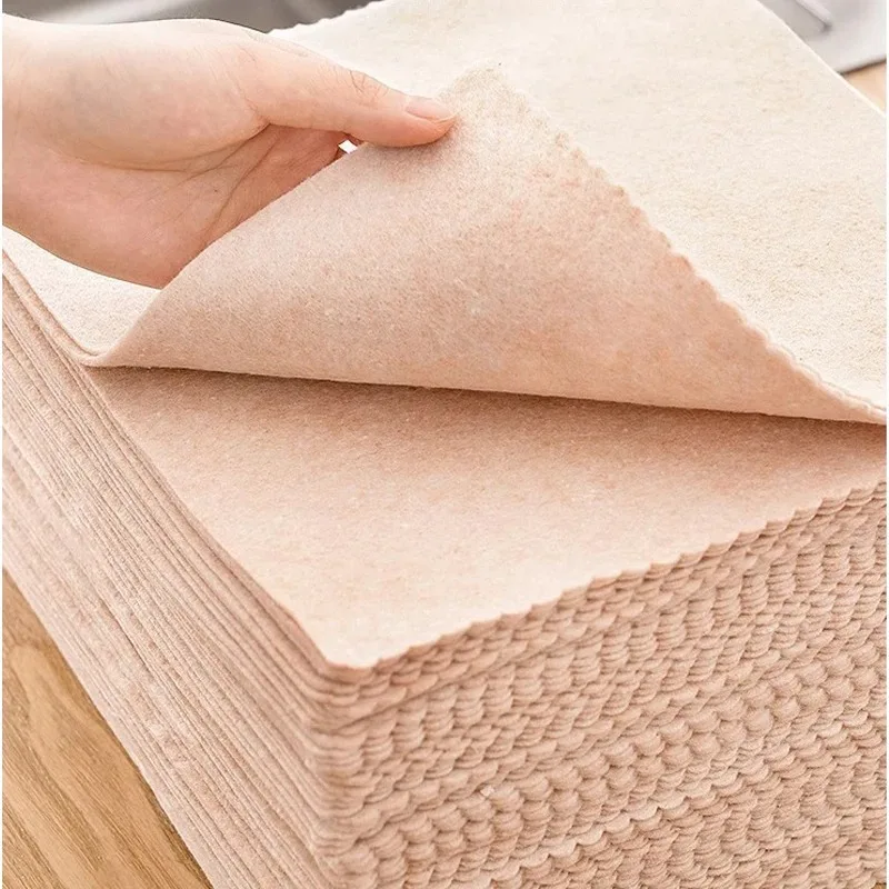 Magic Luffa Fiber Cleaning Cloth Kitchen Non-stick Oil Dishwashing Cloths Strong Water-absorbent Scouring Pads Dishcloths Towels