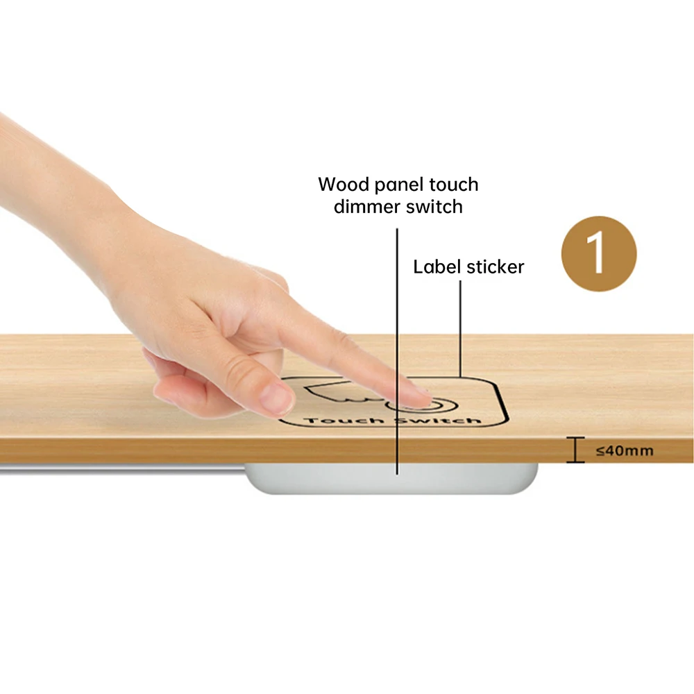 DC12V 24V Wood Panel LED Touch Sensor Dimmer Switch 5A 60W 120W Hidden Surface Switch For LED Light Strip Touch Switch