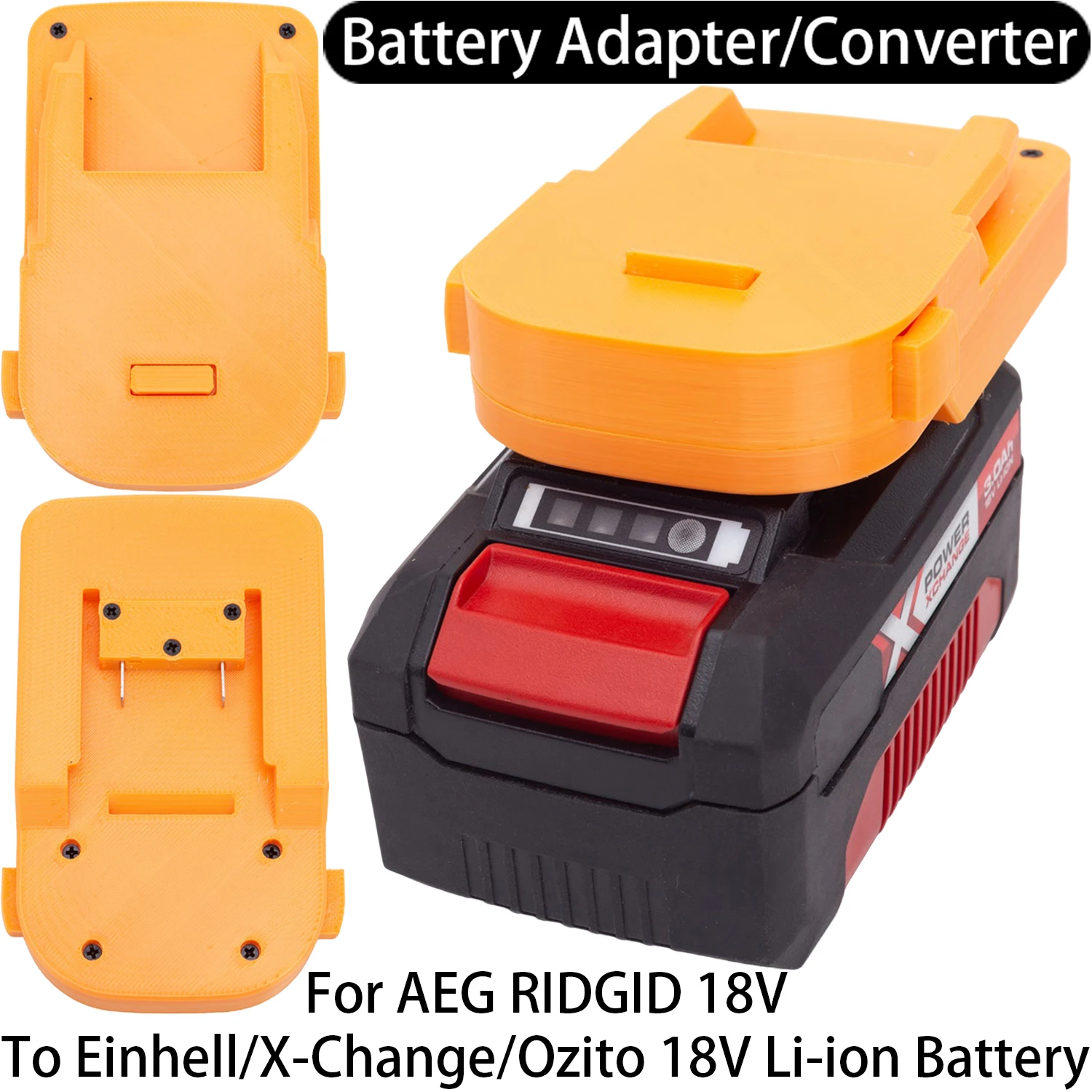 

Battery Adapter/Converter for AEG RIDGID 18V Li-ion tool to Einhell/X-Change/Ozito 18V Li-ion Battery Adapter Tool Accessory