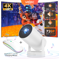 Projector HY300 Pro HIFI Speaker Android 11 Dual Wifi6 280ANSI Allwinner H713 BT5.0 1280*720P 4K Upgrade Film Sound Projector
