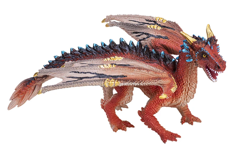 Original wilde Gold Magie Drachen Modell Tier Mythologie Tier simuliert Monster Action figur Warcraft Kinder Sammlung Spielzeug Geschenk – Detail 7