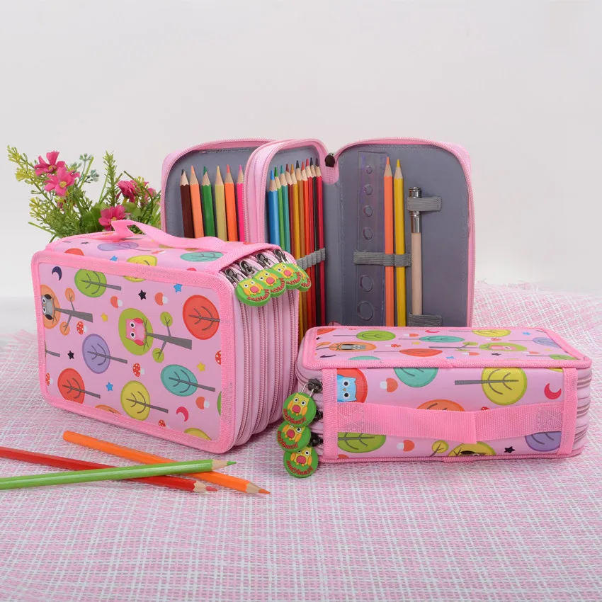 

32 Holes Pencil Bag PU Waterproof Material Large Capacity