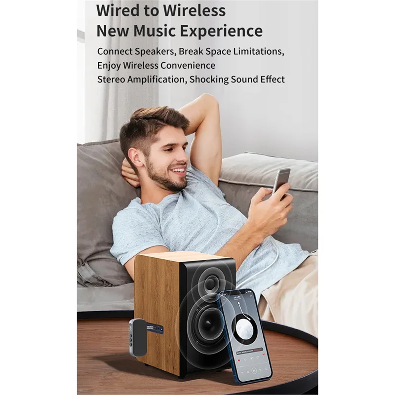 【Must-Haves】? Récepteur et transmetteur sans fil Bluetooth 5.3, 2 en 1, prise 3.5Mm, pour voiture, musique, Audio, Aux A2dp, récepteur de casque, main