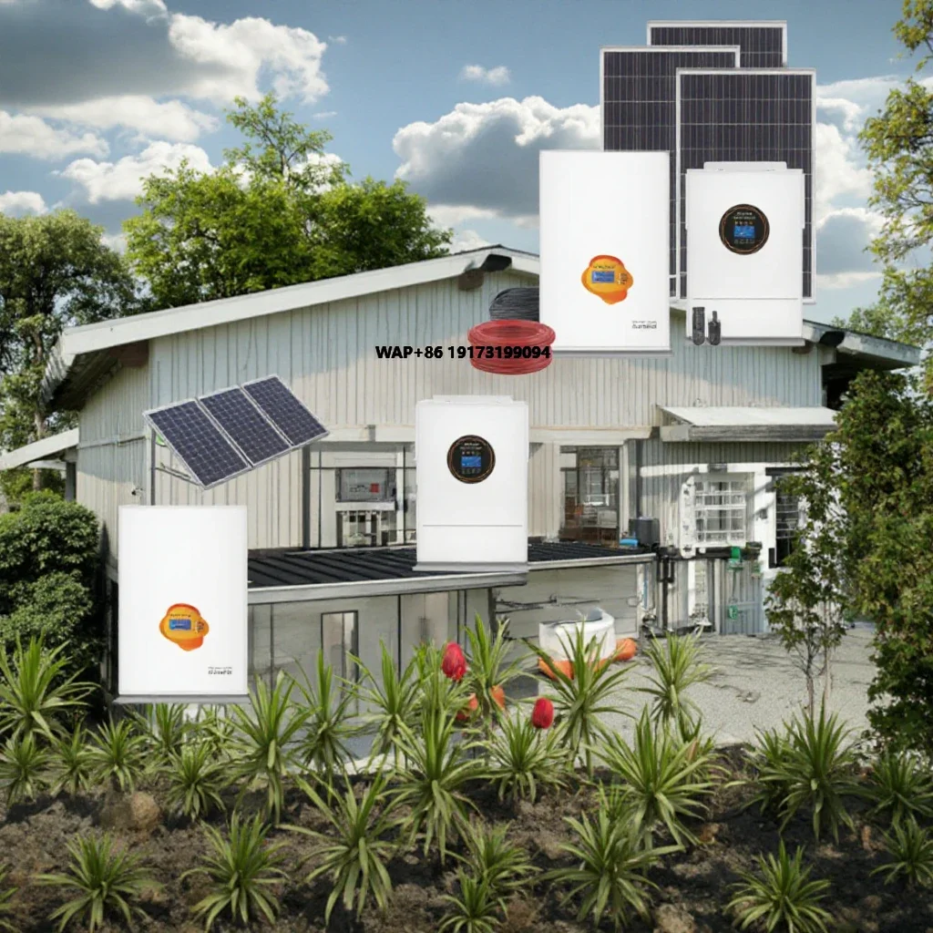 Single-phase 220V 50hz grid-connected inverter with 10kw 15kw 20kw solar power system photovoltaic cable for solar