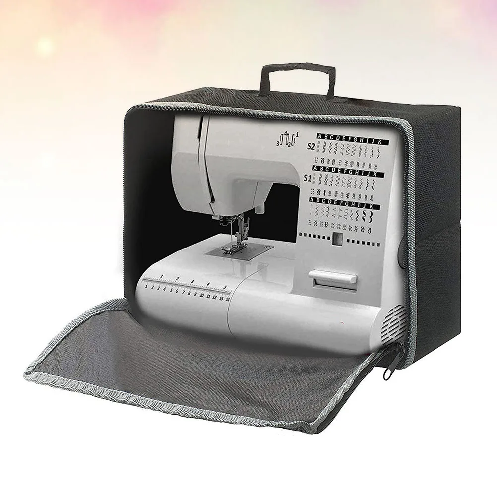 

Чехол для машины из ткани Оксфорд, черная сумка с карманами, швейные аксессуары, совместимые с большинством машин, прочная сумка на молнии Sartorius