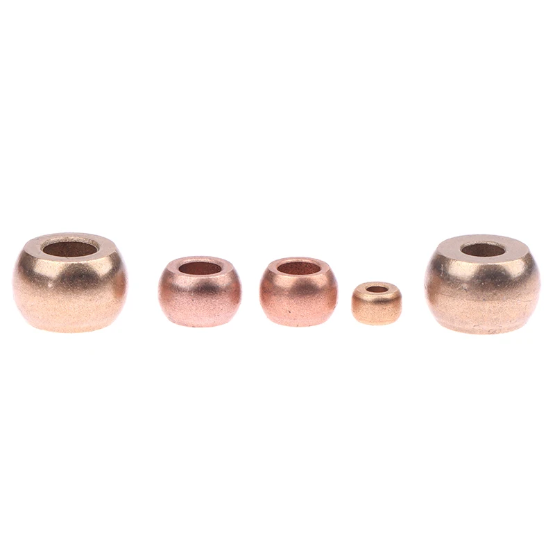 10PCS Spherical Porous Bearing Iron Copper Base Metallurgic Oil Bushing Sintered Ball Shape Copper Sleeve