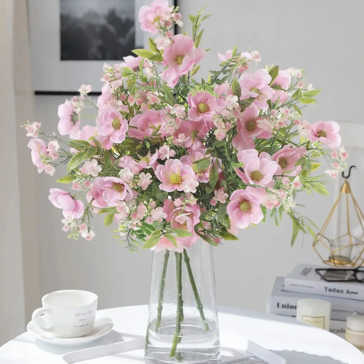 

3Pcs/Bunch Artificial Flowers Bouquet for Home Decor Garden Wedding Bridal Decoration Outdoor Fake Flower Tabke Vase Accessories
