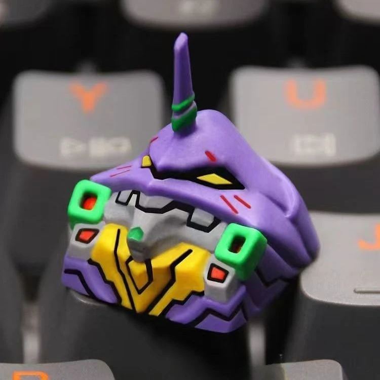 Nieuwe NEON GENESIS EVANGELION Keycap Anime Gepersonaliseerde Keycap Mechanische Toetsenbord Keycaps Hars ESC Accessoires Decoratie Geschenken