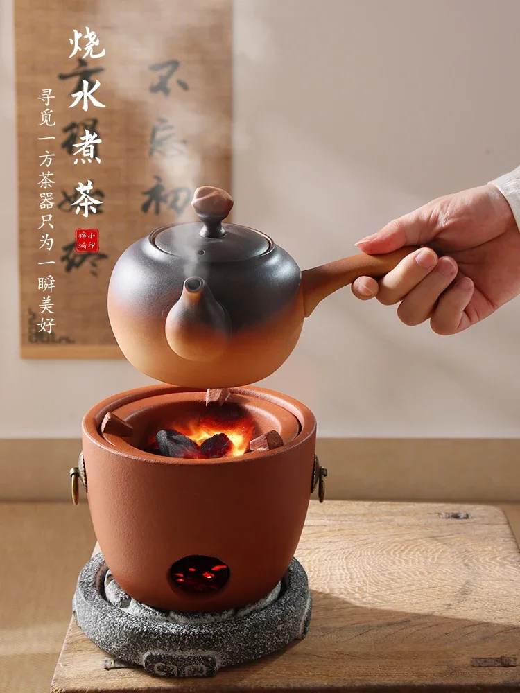 銅製 龍鳳壺 懐炉 湯押子 暖炉 暖手壺 湯婆子 工芸品 置物 Charcoal firing alcohol stove Clay oven Teapot warmer Home