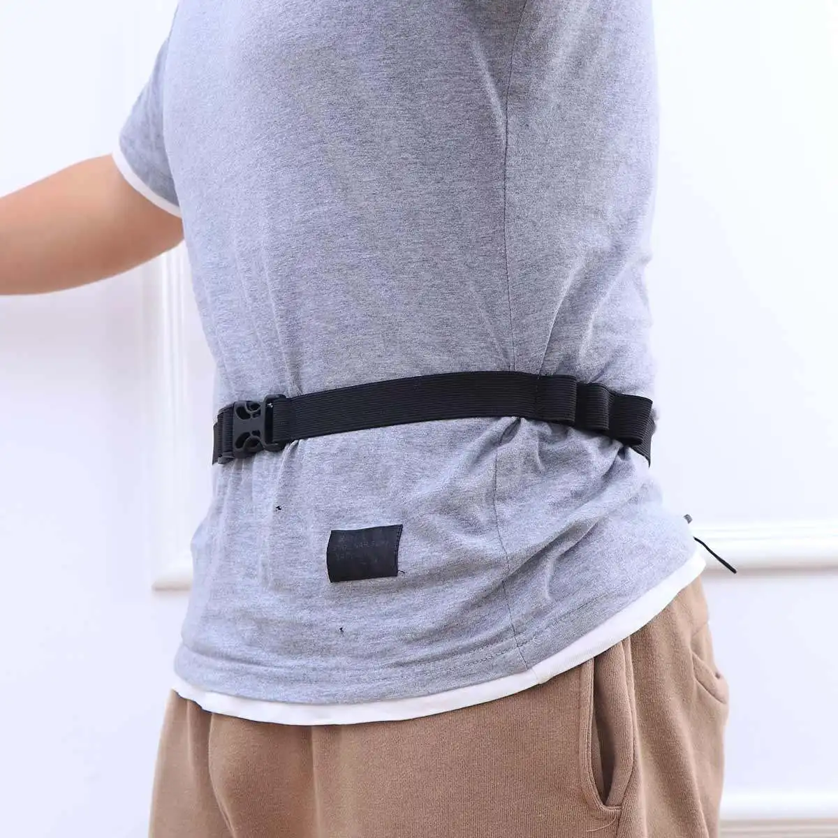 

Black Waist Belt Premium Polyester Adjustable Elastic Webbing Race Number Holder Sports Fixed Belt for Cycling