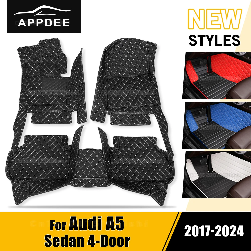 Car floor mats For AUDI A5 Sportback 4 Doors 2017-2024 23 22 21 20 19 18 Custom foot Pads automobile carpet interior accessorie