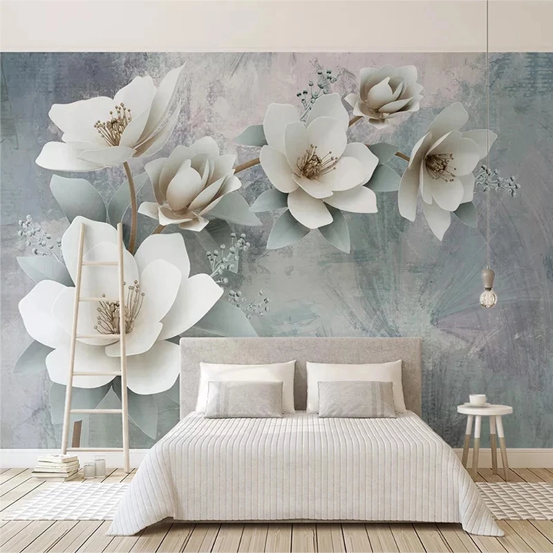 Customized Photo Wallpaper 3D Fashion Flowers Painting European Retro Romantic Living room TV background wall bedroom restaurant