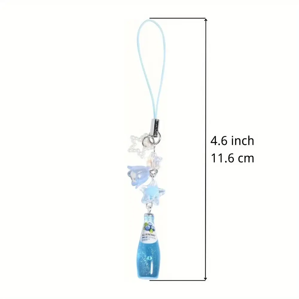 Encantos Handmade Telefone para Mulher, Pingente De Telefone, Garrafa De Bebida, Refrigerante De Frutas, Telefone Lanyard, Sweet Girl, Y2K