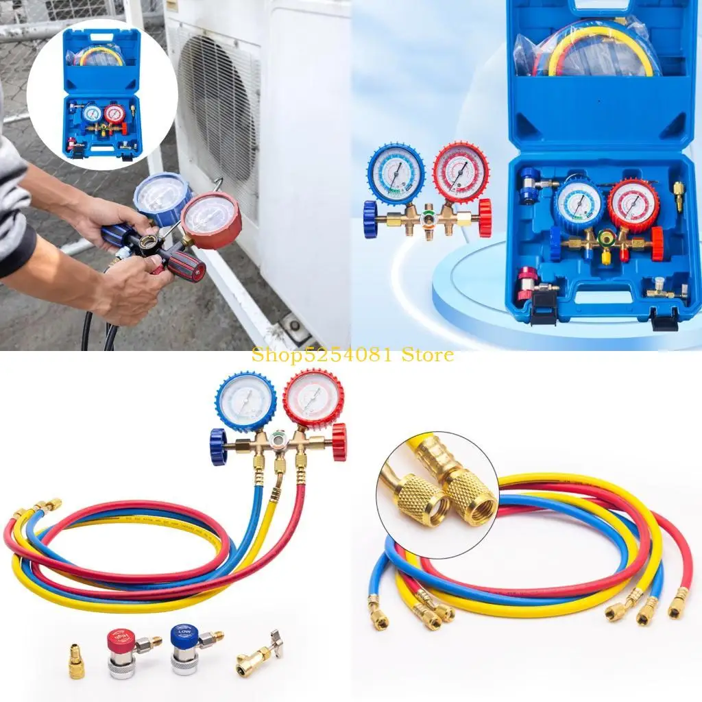 

AXYC Cold Air Meter Automotive Manifold Meter Coolant Canister Meter Manifold Gauge Set for R134a R22 Air Conditioning