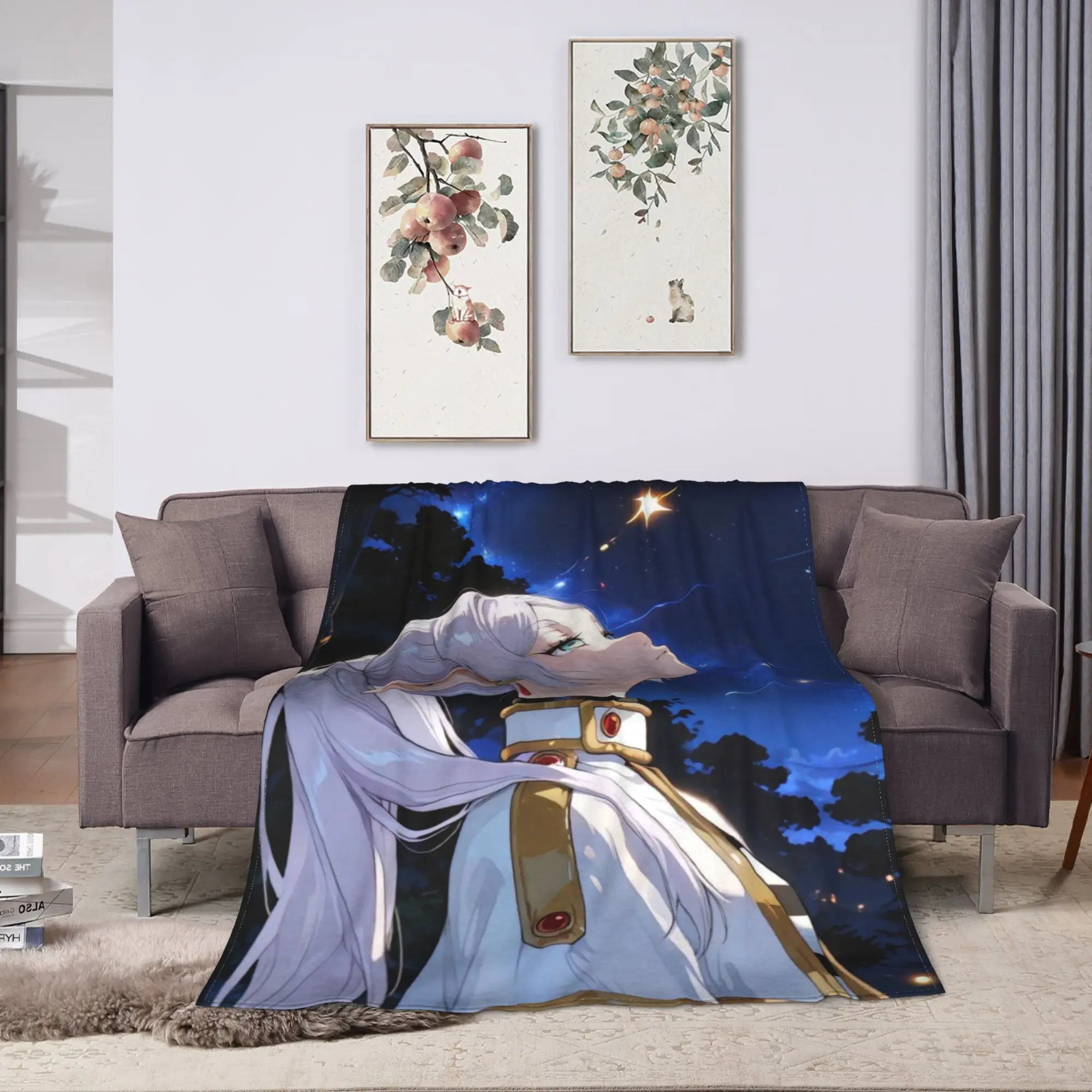 Warm Comfy Blankets Picnic Frieren Beyond Journeys Throw Blanket Fashion  Bedspread For Couch Bed
