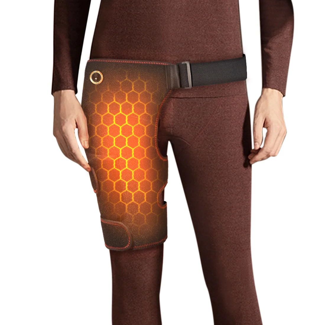 

Массажный пояс с подогревом для поясницы и бедер, с нагревательной подушечкой для облегчения боли при ишиасе, горячая терапия для нижней части спины, бедер и ягодиц