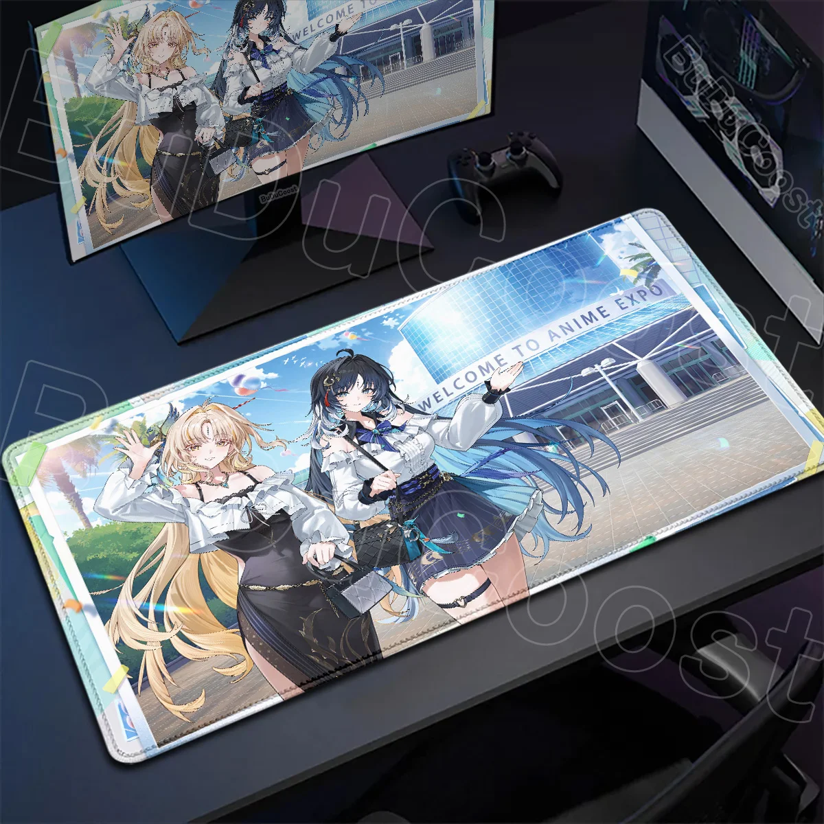 Hot Game Wuthering Waves Kawaii Girl Yangyang Xuanling Mouse Pad PC Office Accessories HD Printing Laptop Keyboard Mat 900x400mm