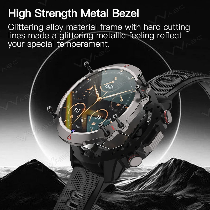 SIM Card 4G GPS Smart Watch with Metal Case Front Camera Google Play Android Outdoor Round Smartwatch Heart Rate Fitness Tracker