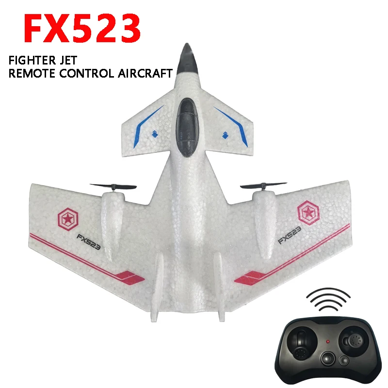 Avión RC FX523 de 2 Canales, Modelo F-35, Material de Espuma EPP, Envergadura de 205 mm, Giroscopio Integrado, Apto para Principiantes