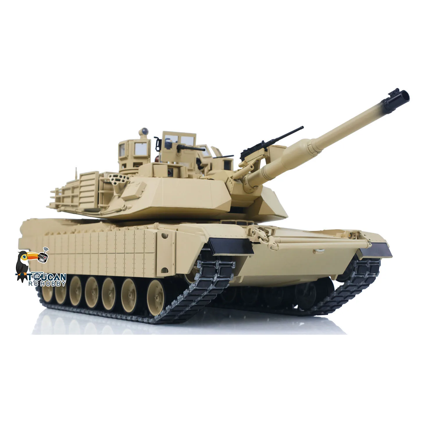 TOUCAN 1/16 réservoir RC en métal M1A2 Abrams IR double courant conduite boîte de vitesses baril recul élévation 360 tourelle Rotation fumée RTR