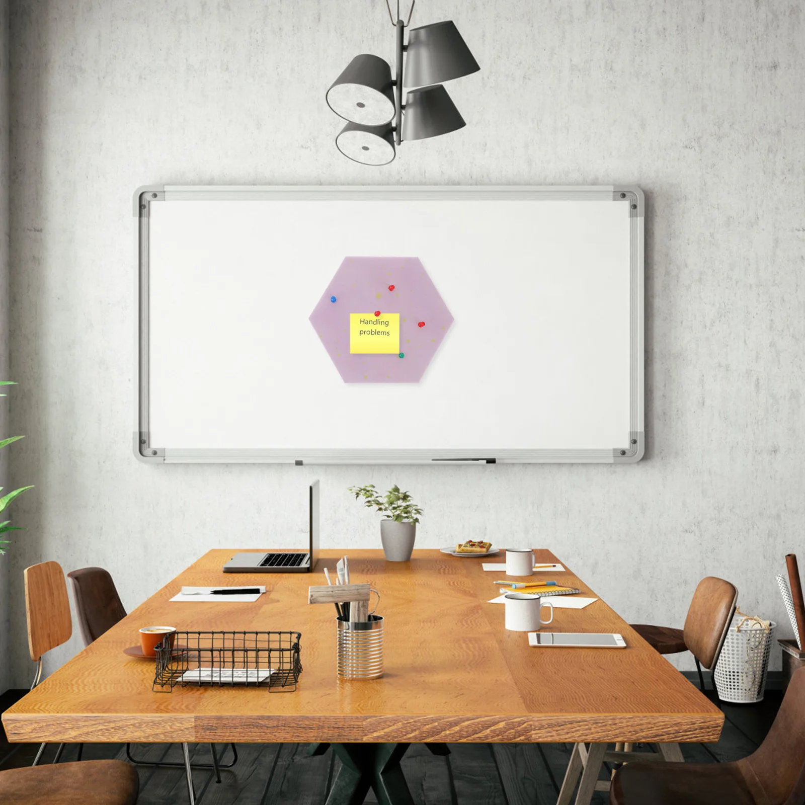 

Hexagon Sky Felt Board Premium Photo Wall DIY Decor Message Board Stylish Wall Decorative Sticker Home Ornament