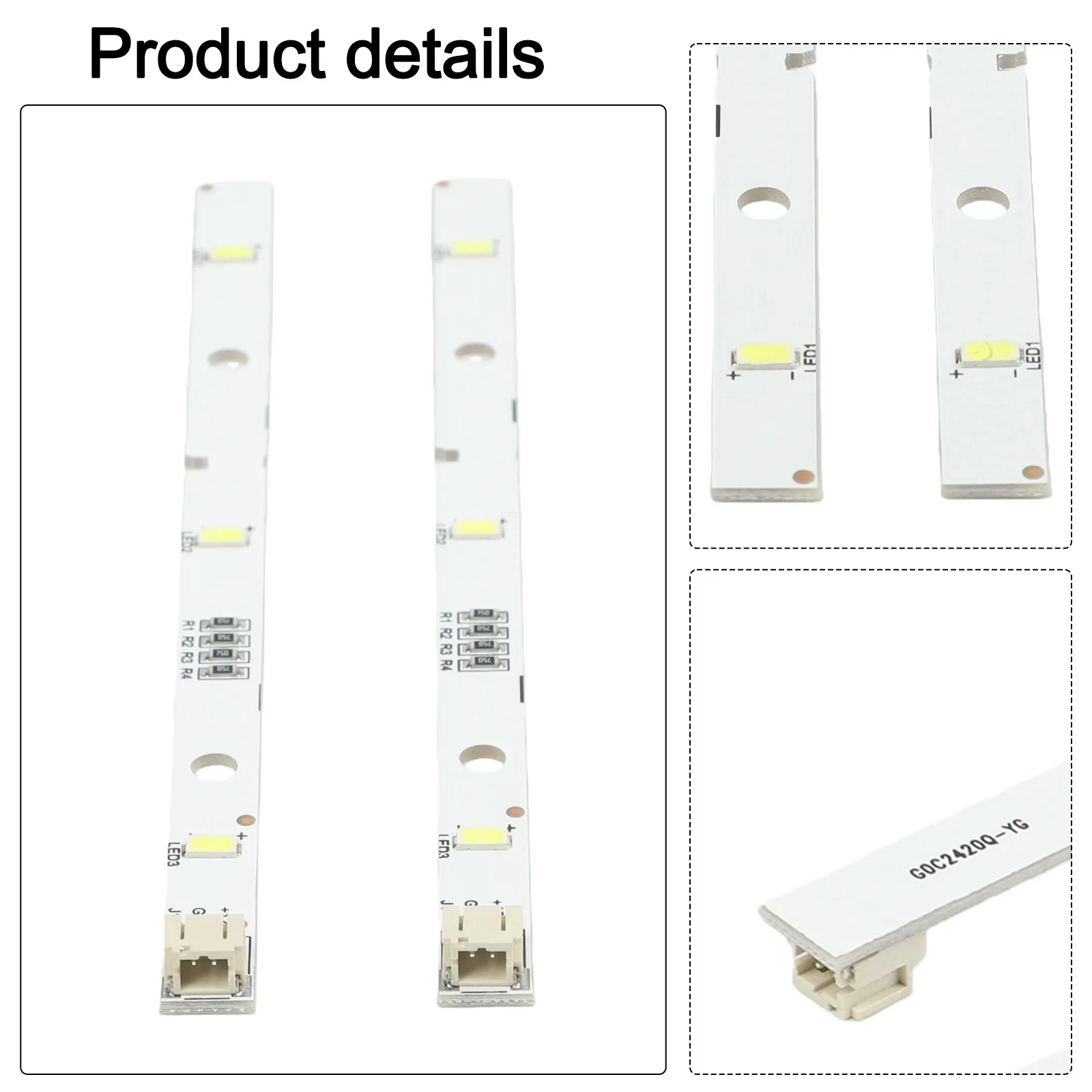 

Refrigerator LED Light Strip Compatible with For Rongsheng E349766 MDDZ162A 1629348 DC12V 2 Pack Bright Lighting