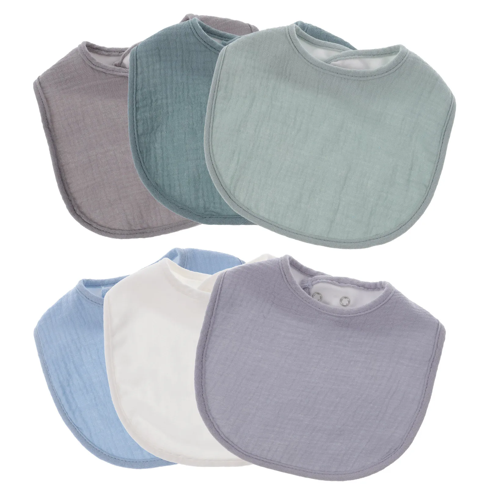 6 قطعة المرايل الطفل على شكل حرف U قابل للتعديل لعابه مريلة لحديثي الولادة الرضع طفل تغذية الأكل اللعاب ماصة قابل للغسل مرايل قطنية #3