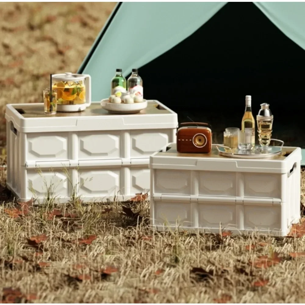 

#For Outdoor camping folding large capacity storage box Portable large capacity car trunk outdoor furniture and food storage&