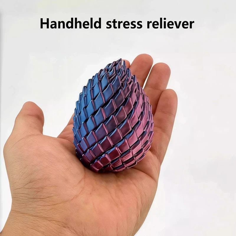 3D Printing Dragon Egg Stress Relief Model Deformable Twist Egg Fun Creative Stress Relief Gadget Home Desktop Decor Ornament