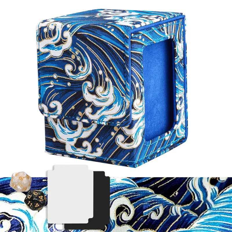 Hefeng hot stamping gold woven brocade Card Box  Yu-Gi-Oh! Large capacity vertical storage box Anime Game Collection Card Box