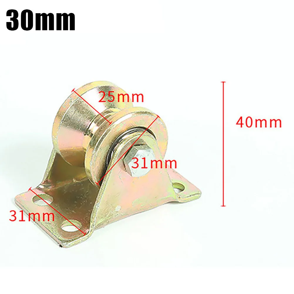 4PCS Pulley Steel Cable Pulley V Trough Lifting Wheel For Ropes 1-8mm Cable Pulley With 2 Ball Bearings Heavy Duty Wheel