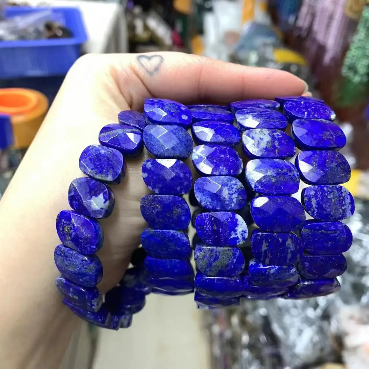 2023 New Natural Lapis Lazuli Stone Charm Energy Bracelet Natural Gemstone Jewelry Bangle for Woman for Man Wholesale !